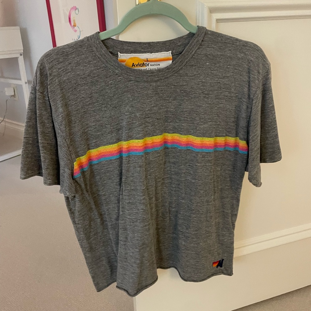 AVIATOR NATION cropped shirt